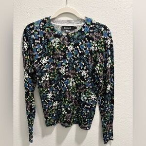 Desigual Women's Slim Floral Fine Pullover, size S